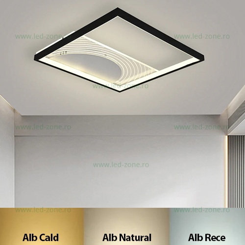 Lustra LED 72W 3 Functii Dimabila cu Telecomanda LZR9060-S