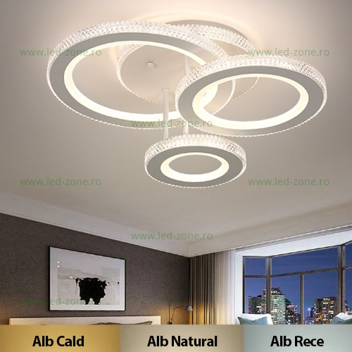 Lustra LED 72W 3 Functii Dimabila cu Telecomanda LZR9216-1x3