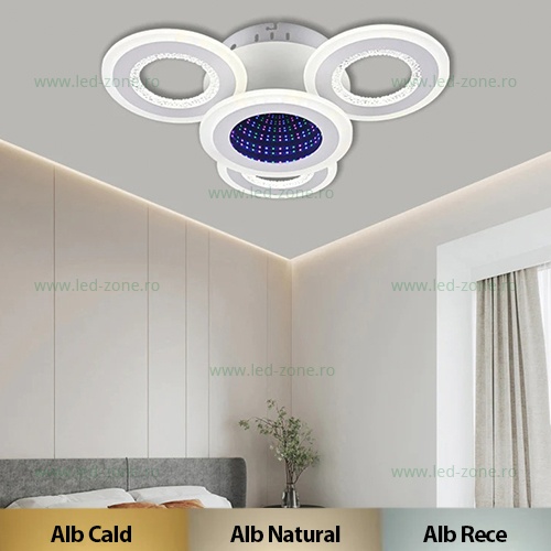 Lustra LED 92W 3 Functii cu Telecomanda LZR9020-3+1