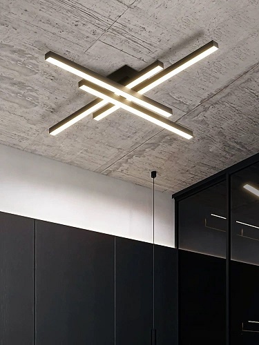 Lustra LED 96W 3 Functii Neagra Dimabila cu Telecomanda LZ4216-4