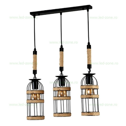 Lustra Rustic 3 Socluri E27 LZ6508