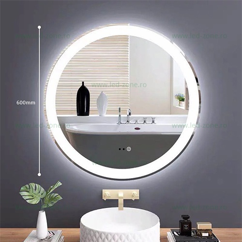 Oglinda Baie LED 60cm Touch Dezaburire LZBM288