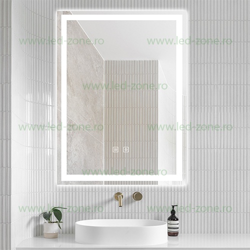 Oglinda Baie LED 60x45cm Touch Dezaburire LZJ32