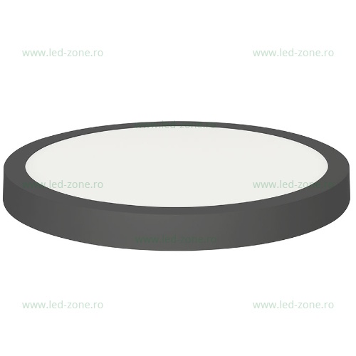 Panou LED 28W Rotund D29cm Aplicat Negru
