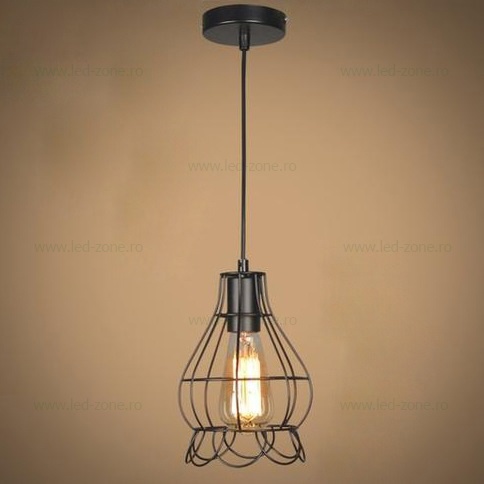 Pendul Soclu E27 Vintage Negru LZ02