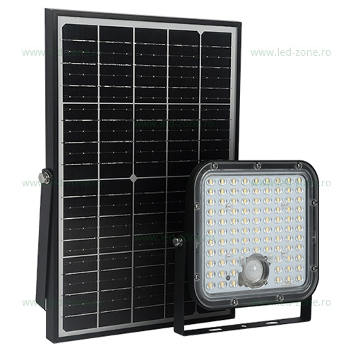 Proiector LED 30W Slim cu Panou Solar