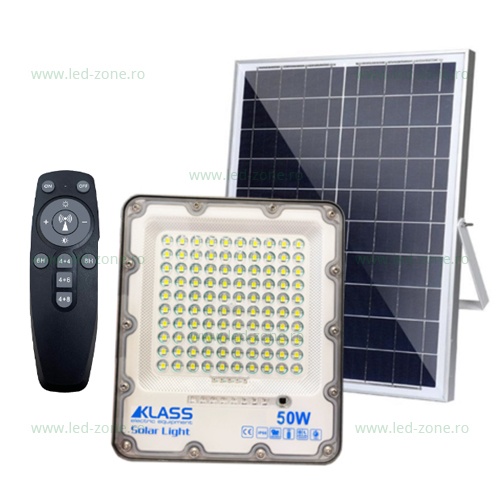 Proiector LED 50W cu Panou Solar si Telecomanda LZ4009