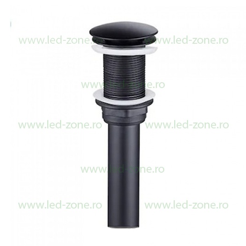 Sifon Lavoar Cu Prea Plin Fara Ventil Negru Mat LZ8019H