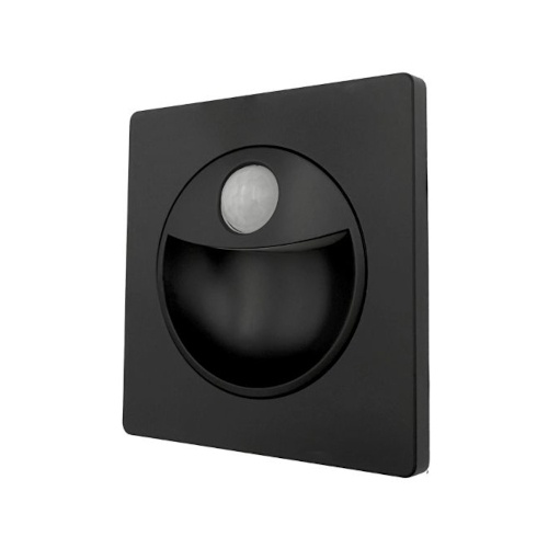 Spot LED 1W Patrat Negru Trepte Senzor LZ2980