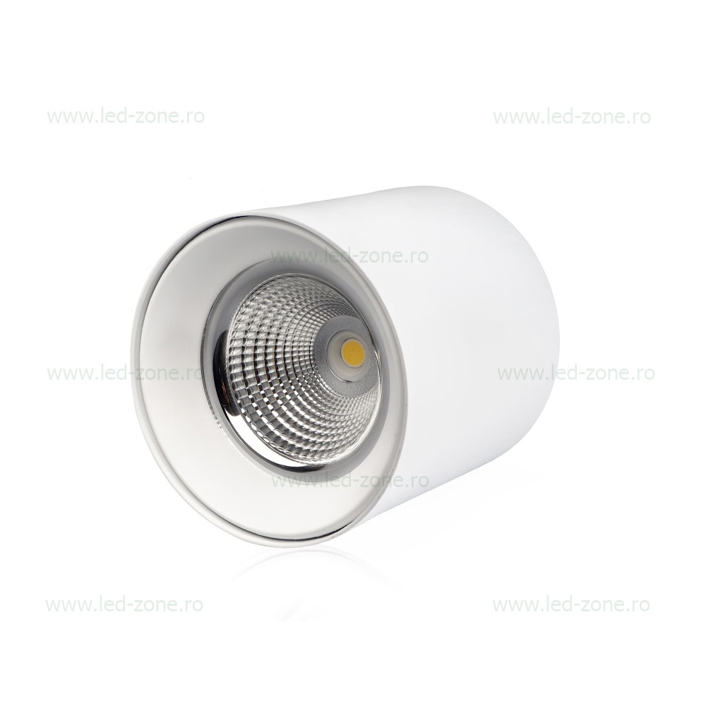 Spot LED 30W COB Rotund Alb Aplicat