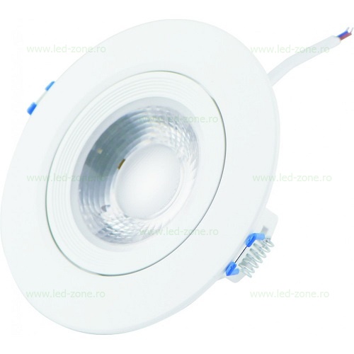 Spot LED 5W COB Rotund Mobil Alb ABS Mediu Umed LZ7353