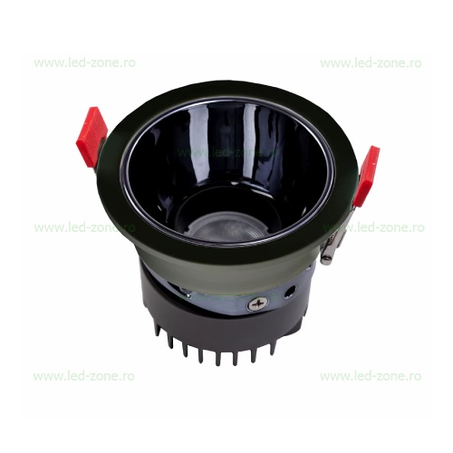 Spot LED 7W COB Rotund Mobil Negru