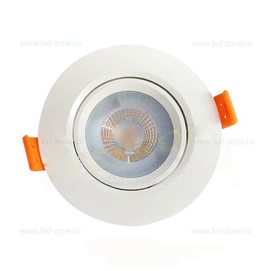 Spot LED 7W SMD Rotund Mobil Alb ABS