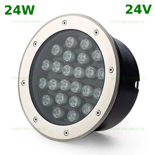 Spot LED Exterior Incastrabil 24x1W Rotund 24V