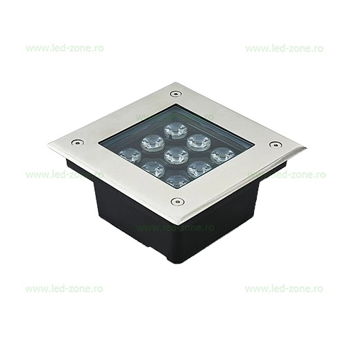 Spot LED Exterior Incastrat 9W 220V Patrat