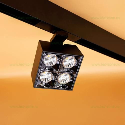 Spot LED Magnetic 15W Patrat Clar Reglabil
