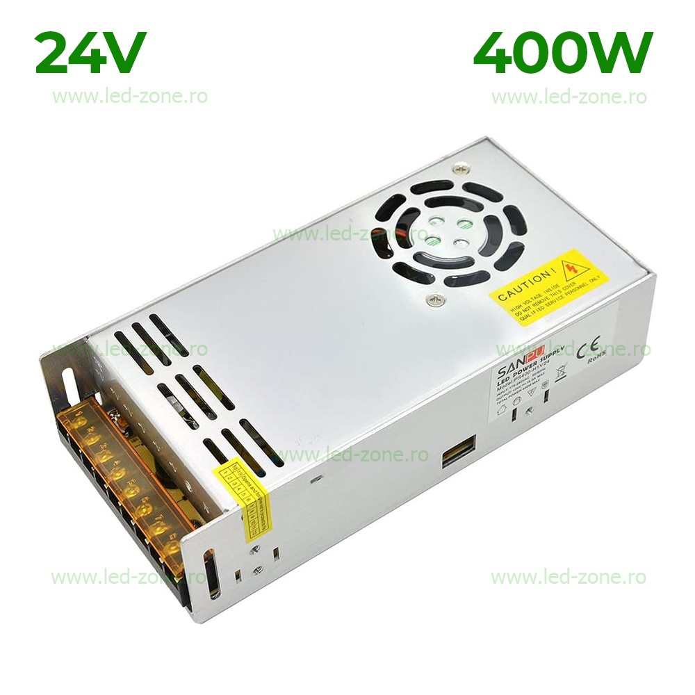 Sursa Alimentare Banda LED 24V 400W Carcasa Metal
