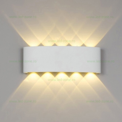 Aplica LED 2x5W Exterior Alb LZ2056-10