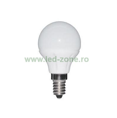 Bec LED E14 5.5W Glob Mat Plastic G45