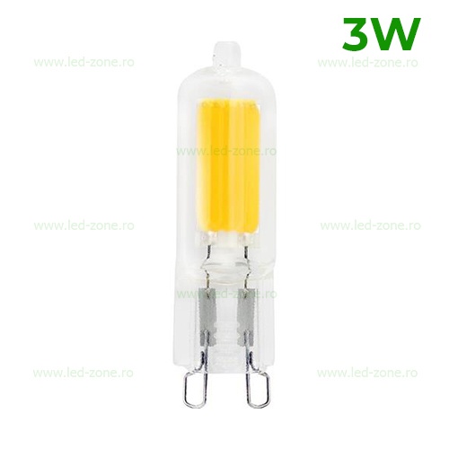 Bec LED G9 3W Corn Sticla