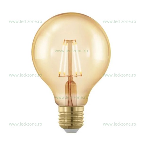 Bec LED Vintage E27 6W Glob G95 AMBER