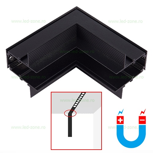 Conector Colt Perete Sina Magnetica Incastrata Metal J001