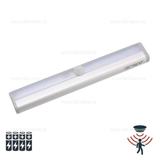 Corp Iluminat LED Mobila 10 SMD cu Senzor si Baterii