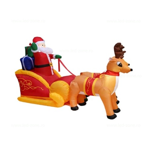 Figurina Gonflabila Sanie cu Reni 2.3m LZ-9223