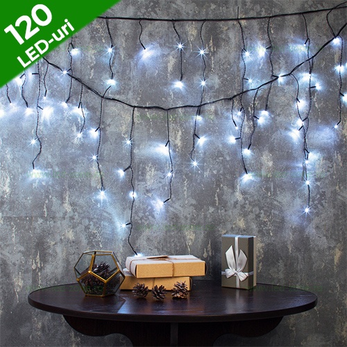 Instalatie LED Perdea Turturi 3x0.5m 120L Fir Negru