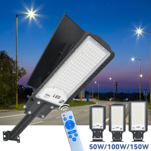 Lampa LED Iluminat Stradal 100W Solara cu Telecomanda LZ75C06