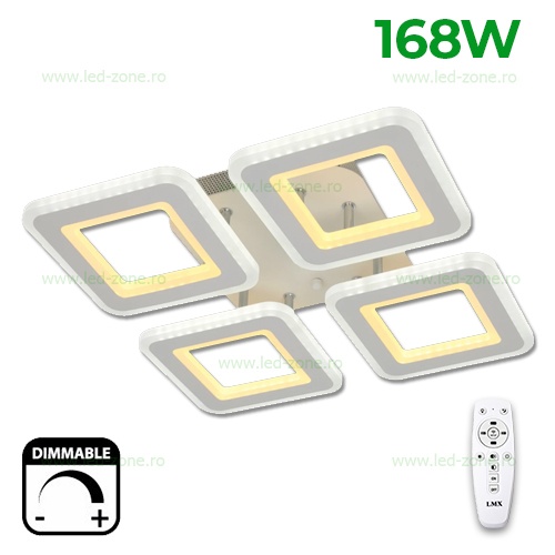 Lustra LED 168W 3 Functii Dimabila cu Telecomanda LZ6604D-4S