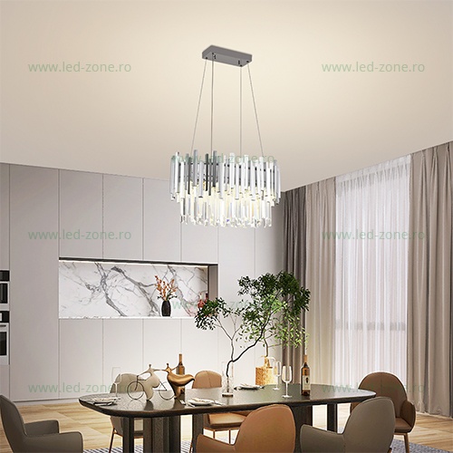 Lustra LED 52W 3 Functii cu Telecomanda Cristal LZ6431-600-300