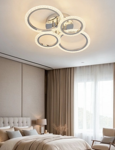 Lustra LED 80W 3 Functii Dimabila cu Telecomanda LZDQ001/2+2
