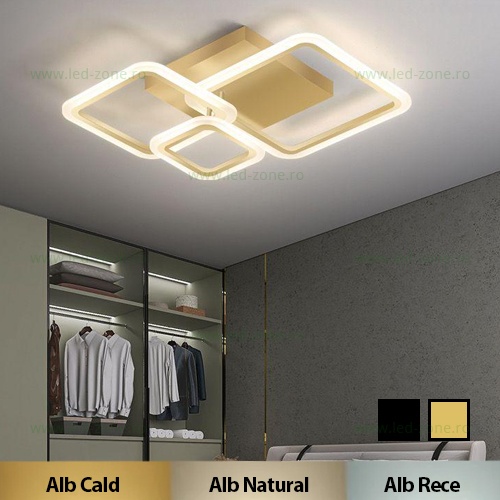 Lustra LED 88W 3 Functii Dimabila cu Telecomanda LZG3816-3