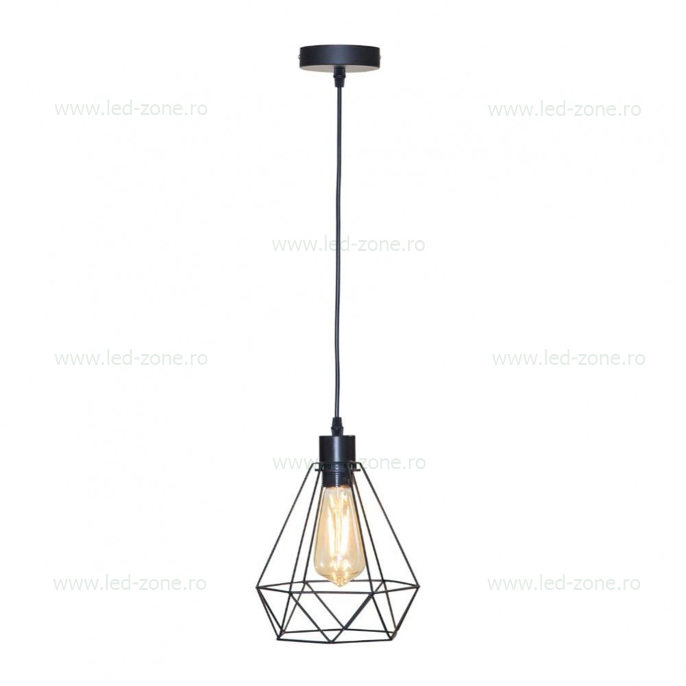 Pendul Soclu E27 Vintage Negru LZ03