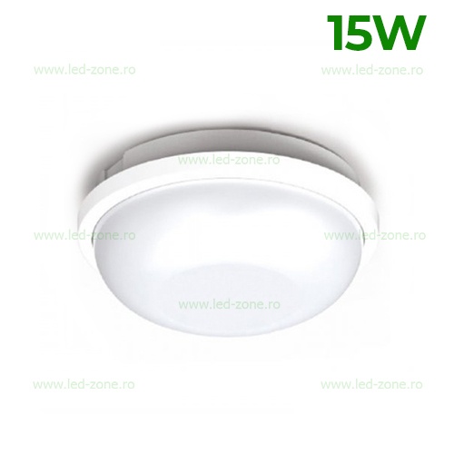 Plafoniera LED 15W Exterior Rotunda Alba