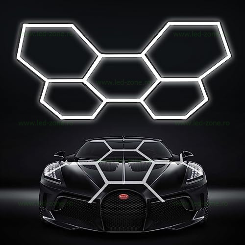 Set 5 Hexagoane LED Honeycomb 192W Tuburi 566mm
