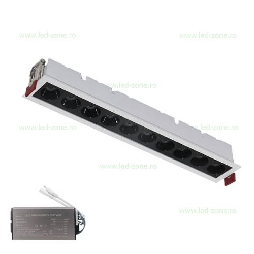 Spot LED 10W Incastrabil Liniar Cob Alb