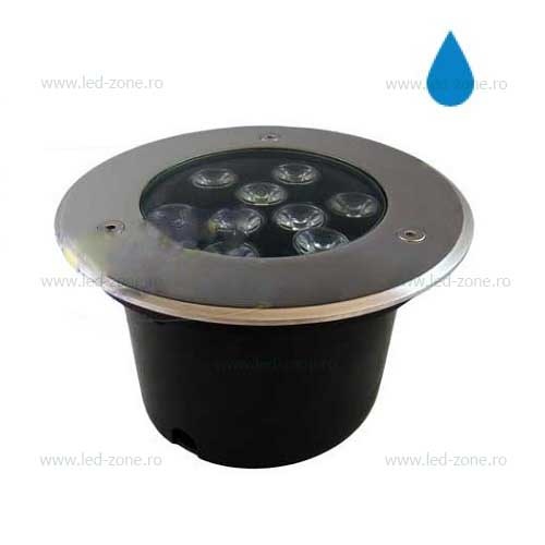 Spot LED Exterior Incastrabil 9x1W Rotund 220V
