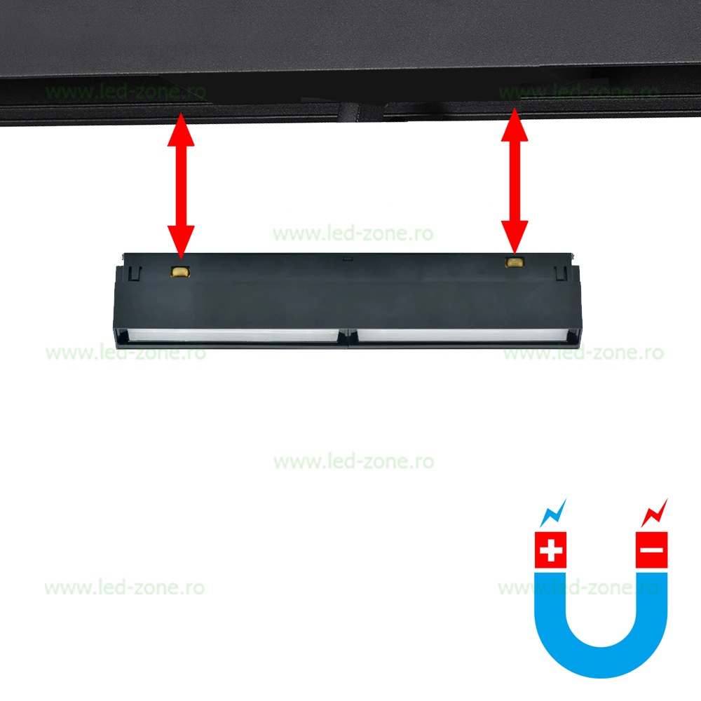 Spot LED Magnetic 12W Liniar Mat Dublu