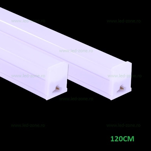 Tub LED T8 18W 120cm Patrat Mat Suport Inclus