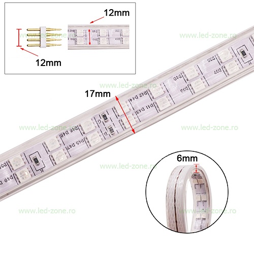 Banda LED 5050 120 SMD/ML RGB 220V