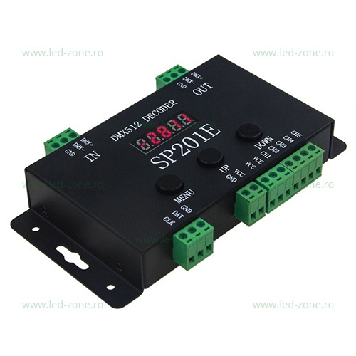 Controller DMX512 Adresabil Banda LED Pixel Digitala SP201E