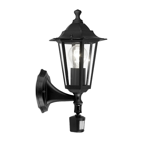 Felinar Iluminat Exterior Perete Senzor Negru-LATERNA 5