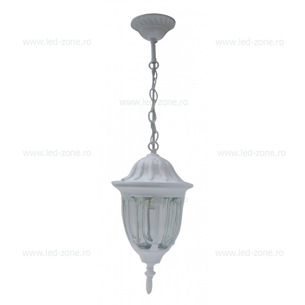 Felinar Iluminat Exterior Suspendat Alb LZ3250