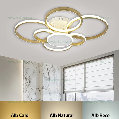 Lustra LED 196W 3 Functii Dimabila cu Telecomanda LZR9037