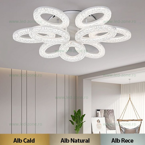 Lustra LED 210W 3 Functii Dimabila cu Telecomanda LZG3546-6-3