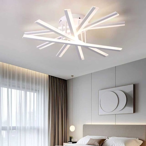 Lustra LED 240W Alba 3 Functii cu Telecomanda LZ125