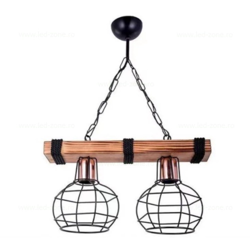 Lustra Rustic 2 Socluri E27 LZ5719-2