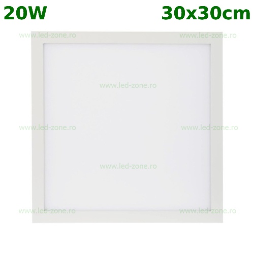 Panou LED 20W 30x30cm Ultra Slim Alb